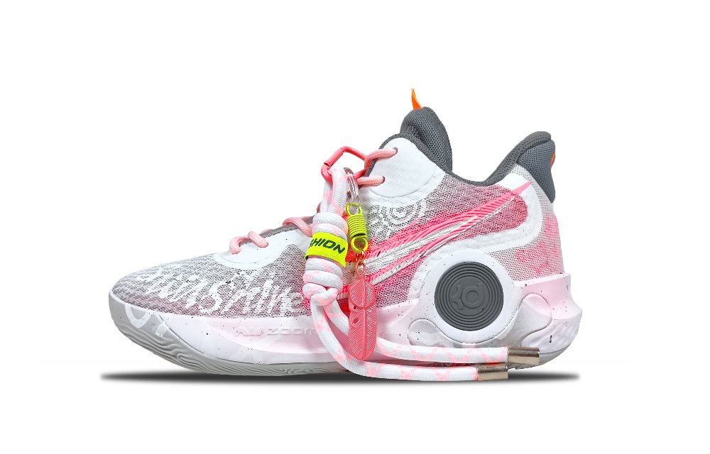 Nike KD Trey 5 IX Lucky Day Cushioning Wear-Resistant Low-Top Basketball Shoes Unisex Pink Gray White