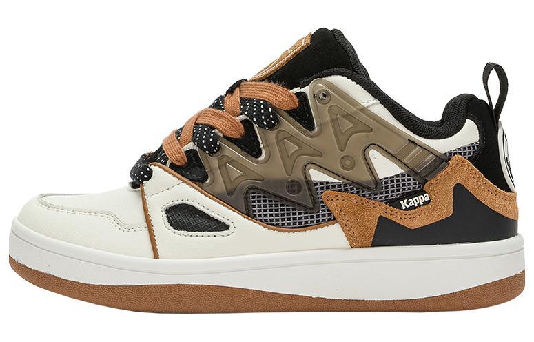 COPPOLELLA x Kappa Abrasion Resistant Low Top Skateboard Shoes Unisex White Brown Black