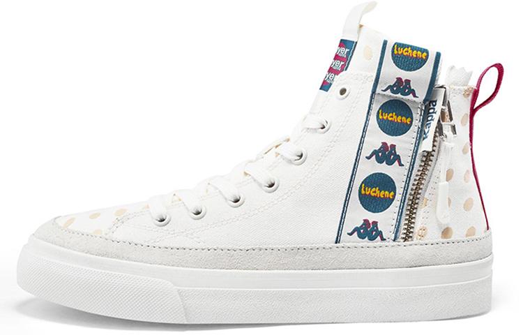 Kappa PLAYER High-Top Skateboard Shoes Unisex White
