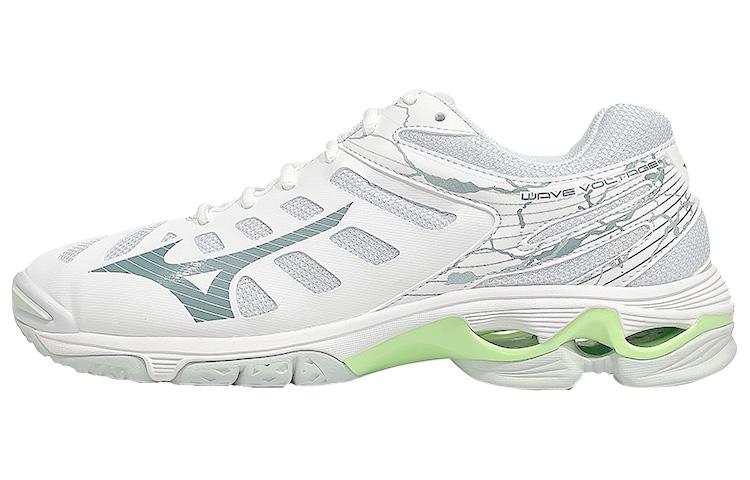 Кроссовки Mizuno для тренировок, низкие, белые/зеленые, унисекс