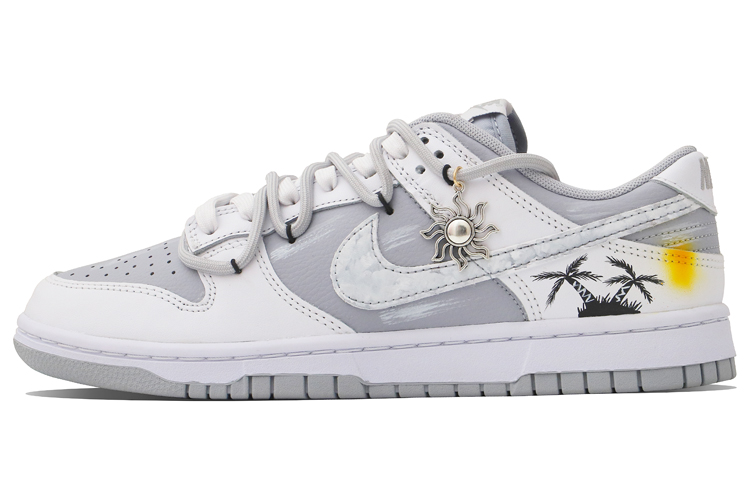 Nike Dunk Low Retro Low-Top Skateboard Shoes Men's Gray White