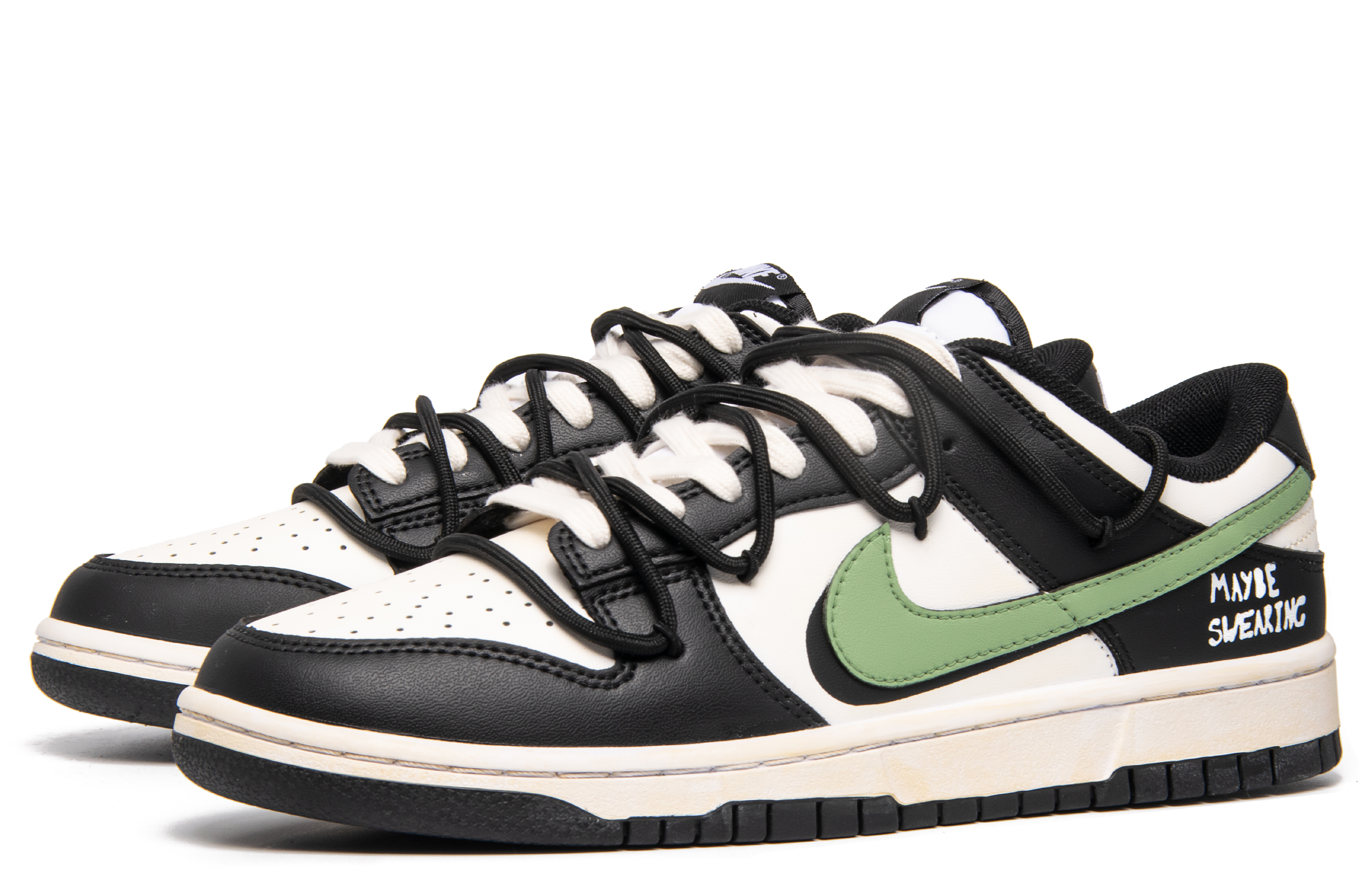 Nike Dunk Jungle Wonderland Anti-Slip Wear-Resistant Low-Top Skateboard Shoes Men's Black White Green купить в интернет-магазине Yoocart с быстрой доставкой по России.