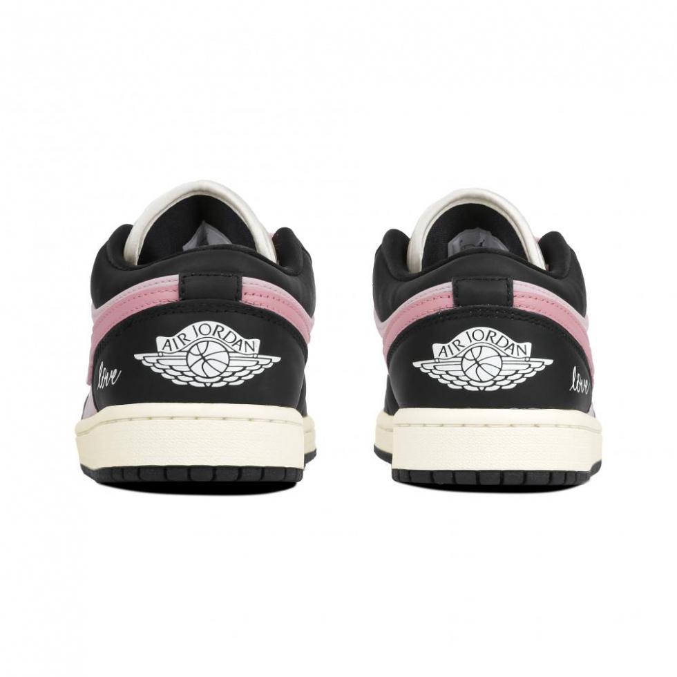 Jordan Air Jordan 1 Cushioning Slip Resistant Low Top Vintage Basketball Shoes Women's Black Pink White купить в интернет-магазине Yoocart с быстрой доставкой по России.