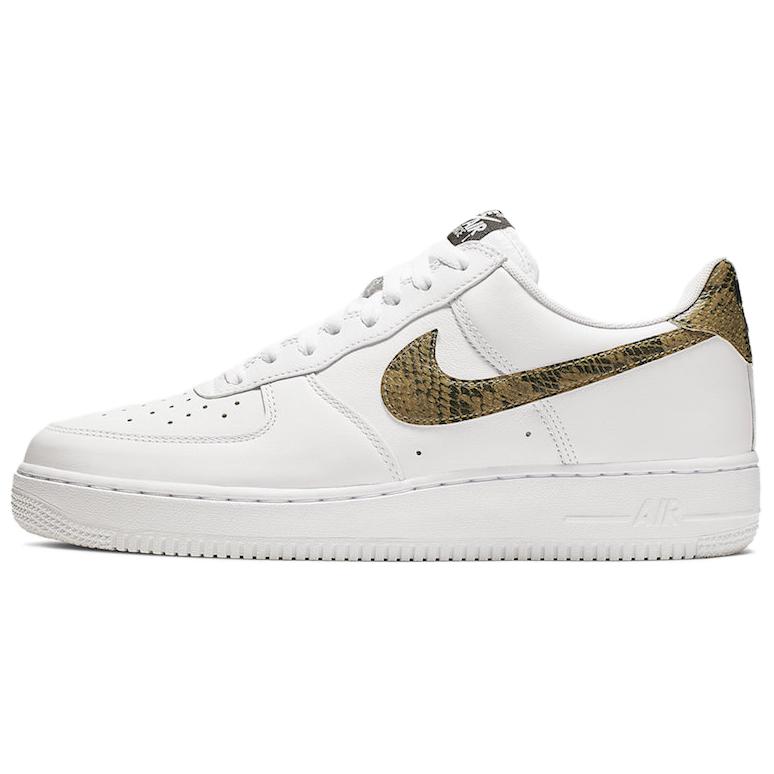 Nike Air Force 1 Low Retro PRM QS Snakeskin Print Low-Top Skateboard Shoes Unisex White