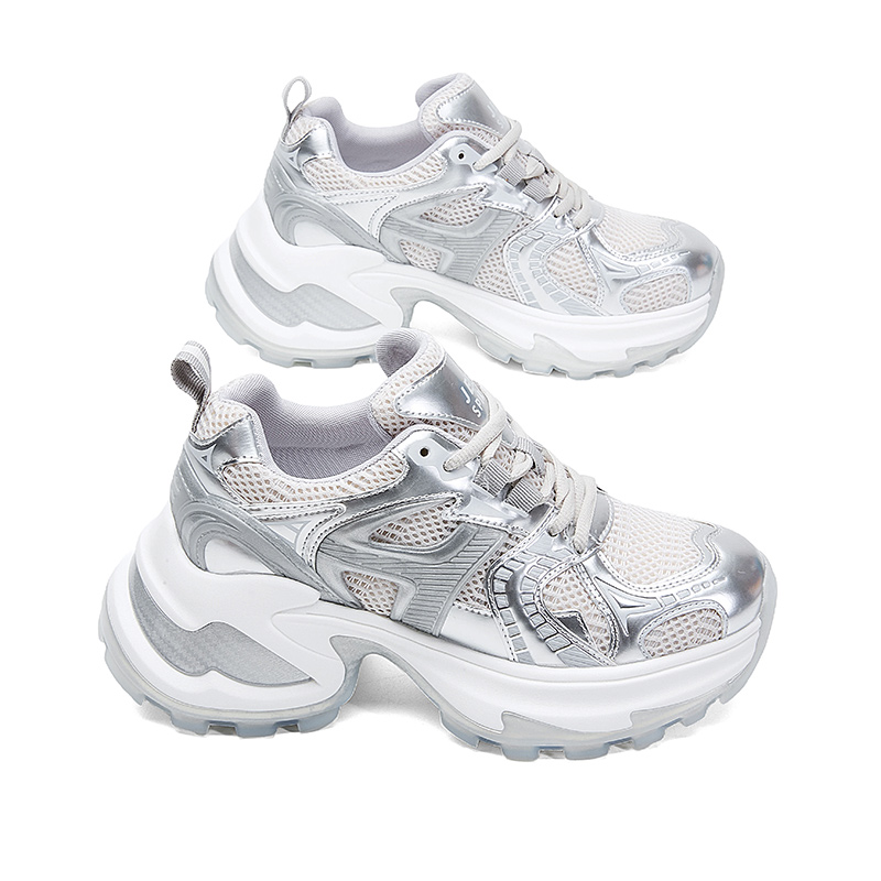 JEEP SPIRIT Low Top Chunky Sneakers Women's Silver