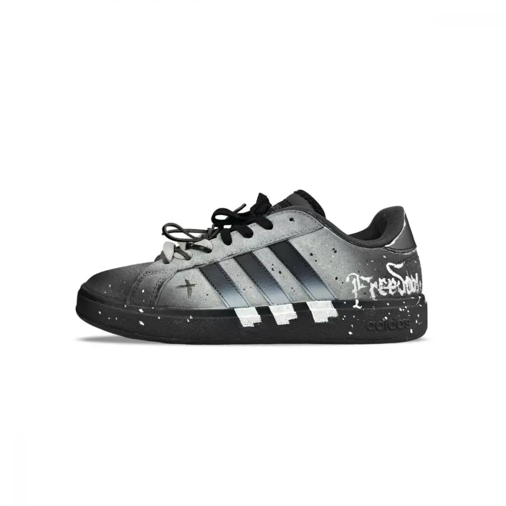Adidas Grand Court Base 00s Low top Skateboard Shoes Unisex Gray