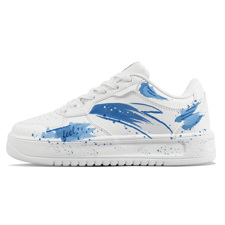 Anta Relaxed Anti Slip Wear Resistant Low Top Skateboard Shoes Unisex Blue