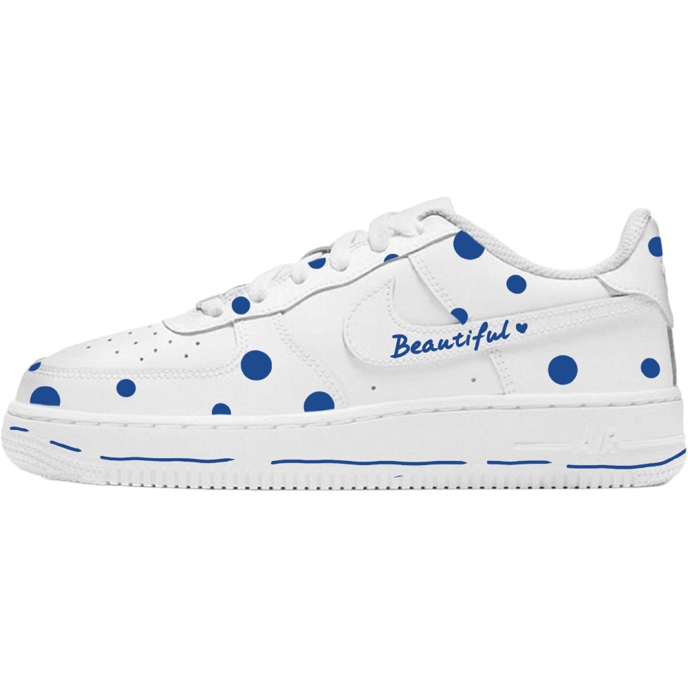 Nike Air Force 1 Cushioning, Wear Resistant Low Top Skateboard Shoes Women's Blue