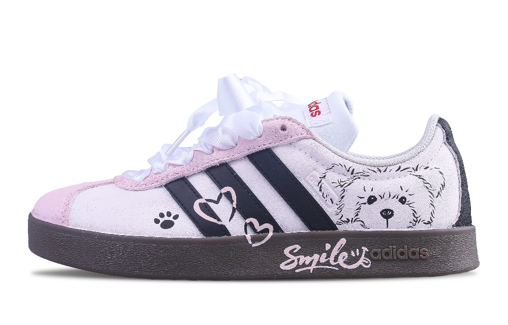 Adidas Neo Vl Court Low Top Skateboard Shoes Women's Pink