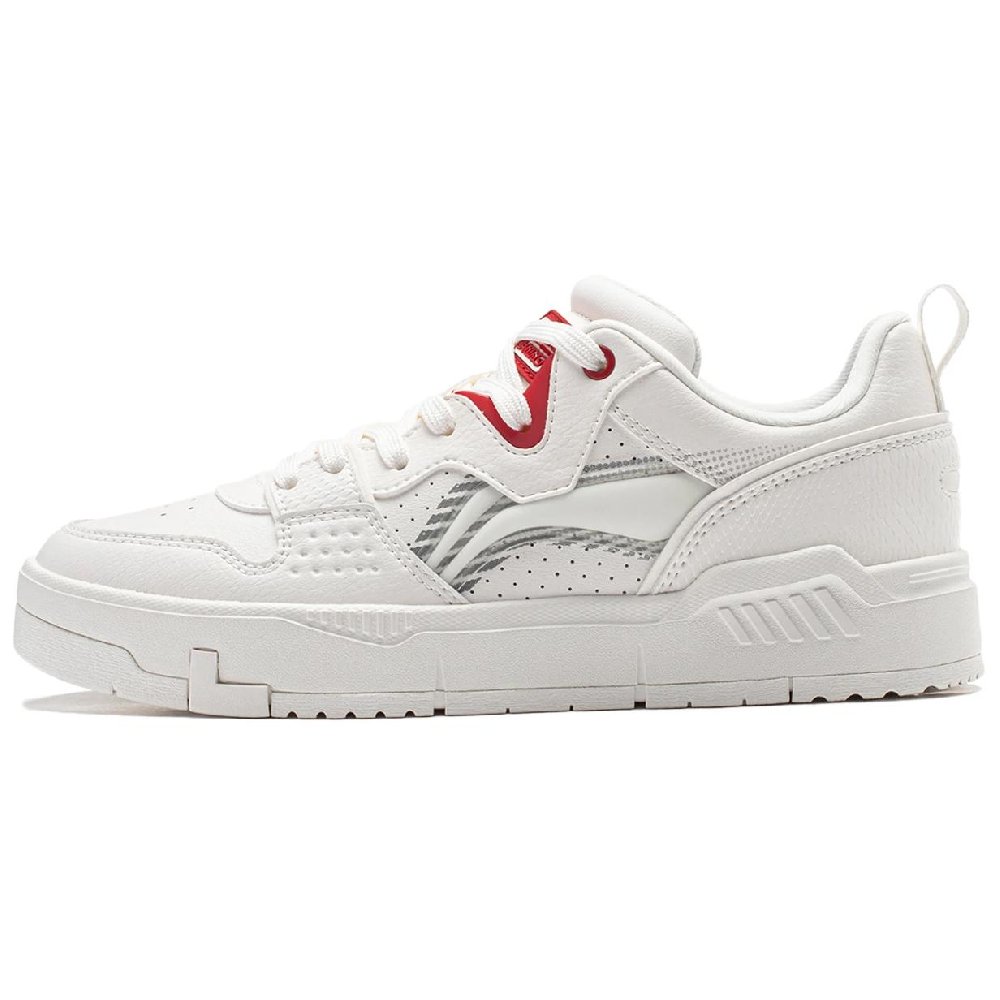 LiNing Common 80s Lightweight And Wear-resistant Skateboard Shoes Men's White