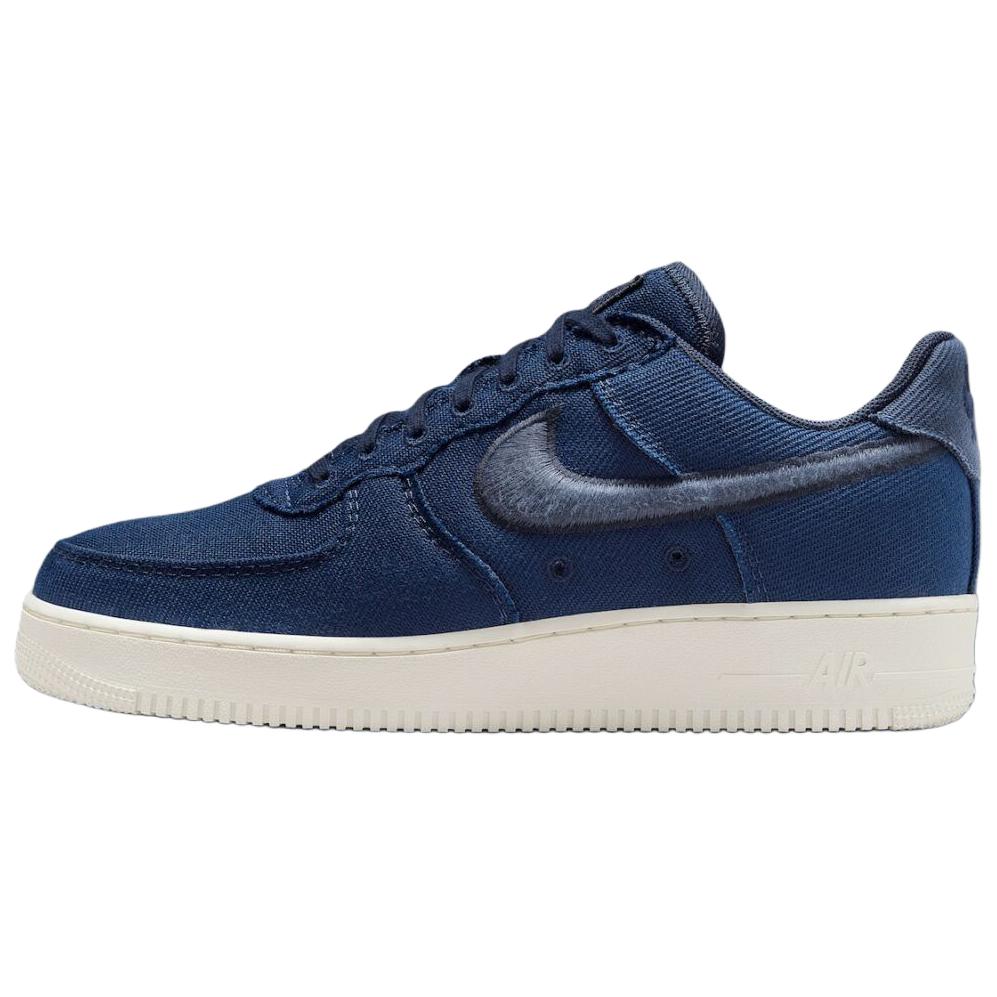 Nike Air Force 1 Abrasion Resistant Low Top Skateboard Shoes Unisex Marine Blue