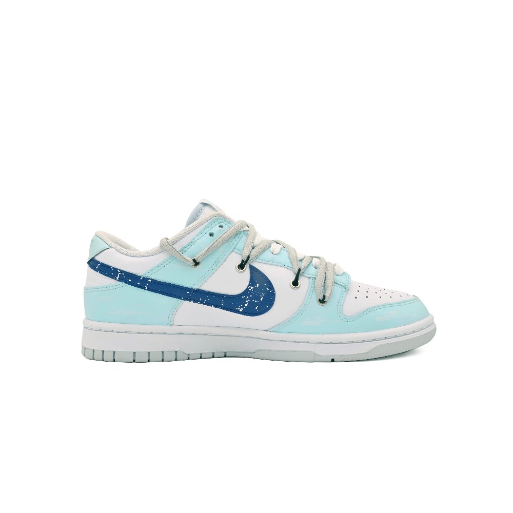 Nike Dunk Low 'Pure Platim' Low-Top Skateboard Shoes Men's Lake Blue Dark Blue