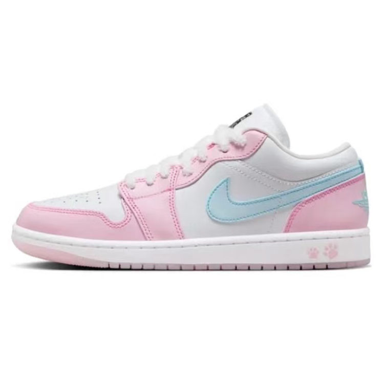 Jordan Cushioned Wear-Resistant Slip-Resistant Low-Top Vintage Basketball Shoes Women's White Pink купить в интернет-магазине Yoocart с быстрой доставкой по России.