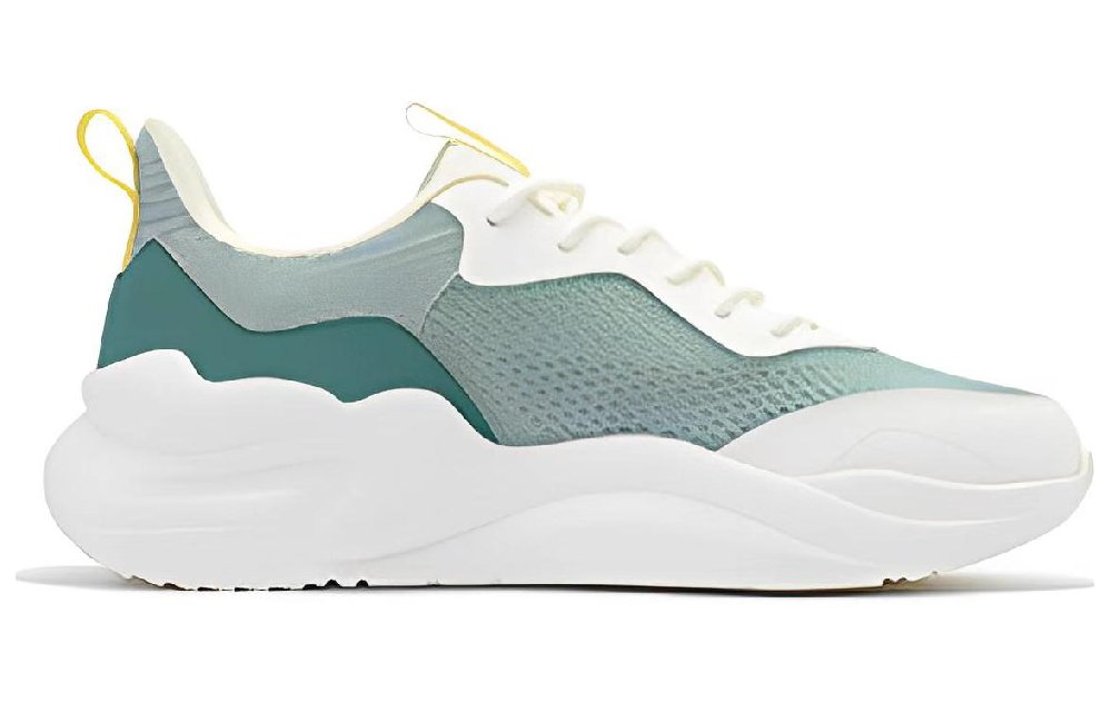 361° Anti Slip Wear Resistant Low Top Sports Casual Shoes Men's White Green
