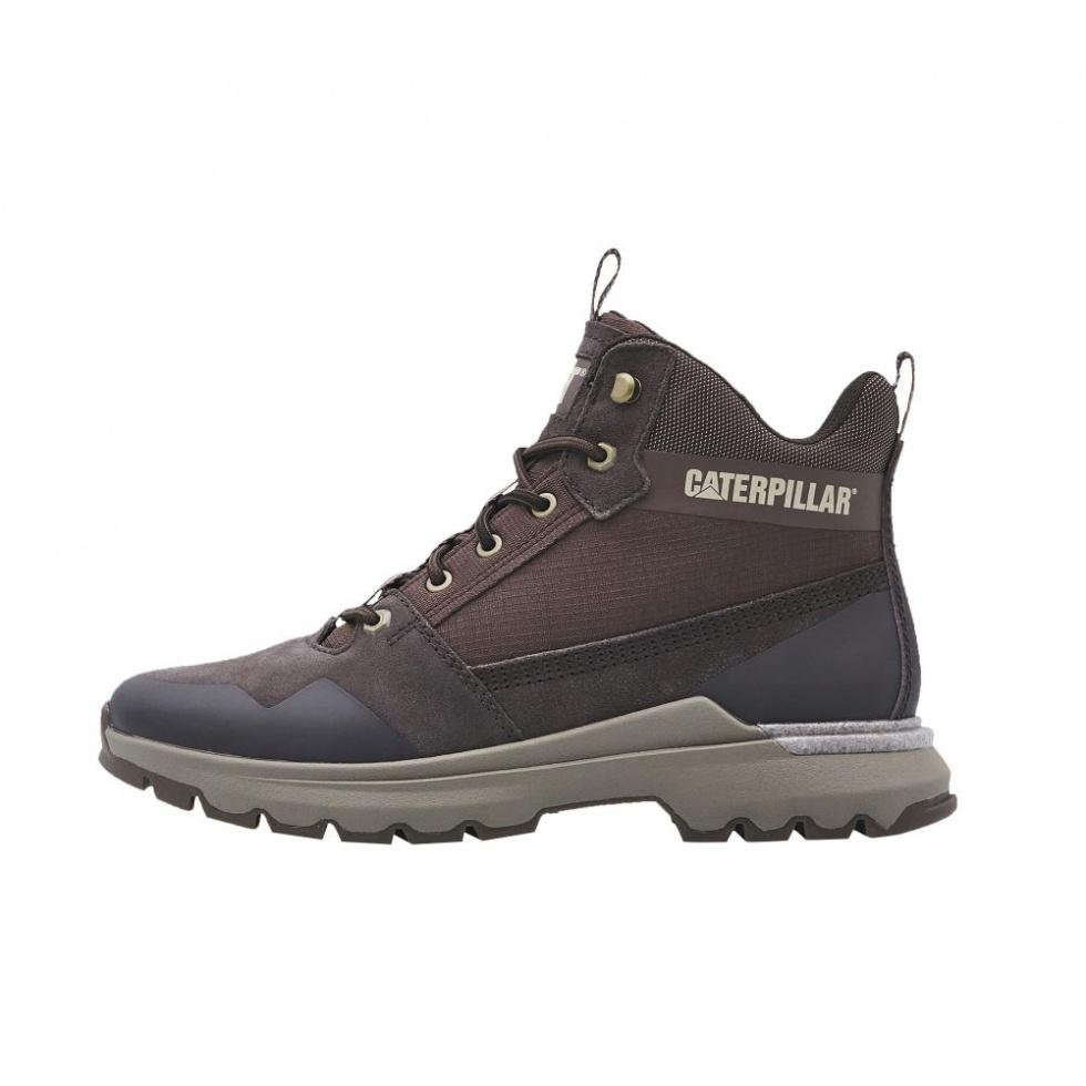 CAT Work Boots Men High-Top Tan