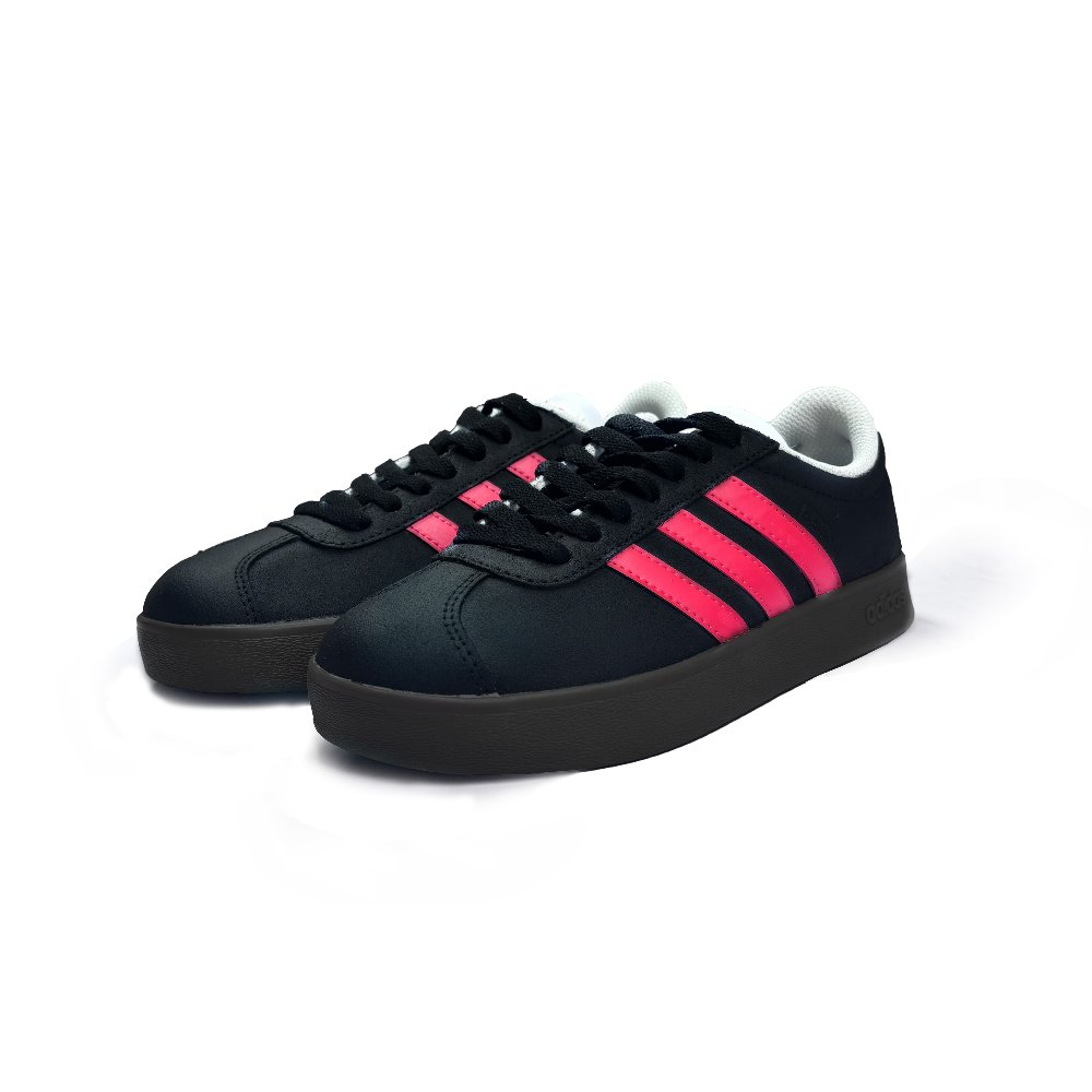Adidas Neo Vl Court Classic Anti Slip Wear Resistant Low Top Skateboard Shoes Unisex Black Red