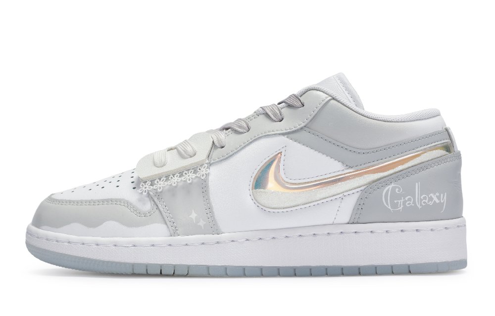 Jordan Air Jordan 1 811 Manufacture Galaxy Sand Low-Top Vintage Basketball Shoes Women's White Gray