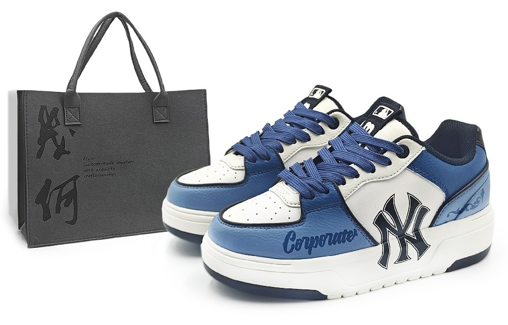 MLB Chunky Liner Abrasion Resistant Low Top Skateboard Shoes Unisex Haze Blue