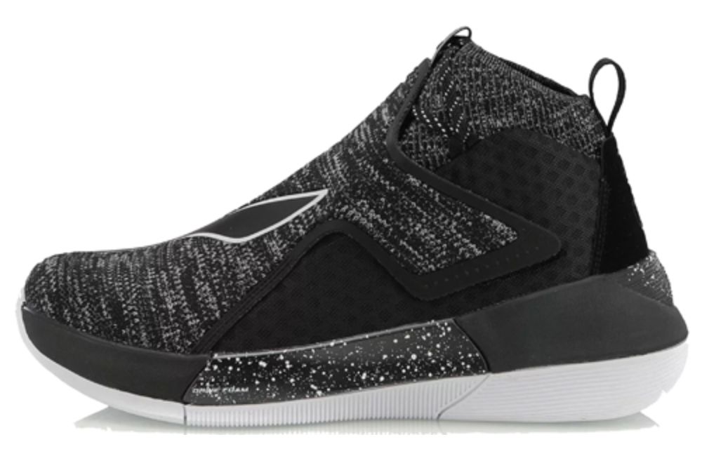 LiNing YuShuai 12 Non-slip Lightweight High-Top Basketball Shoes Men's Black White