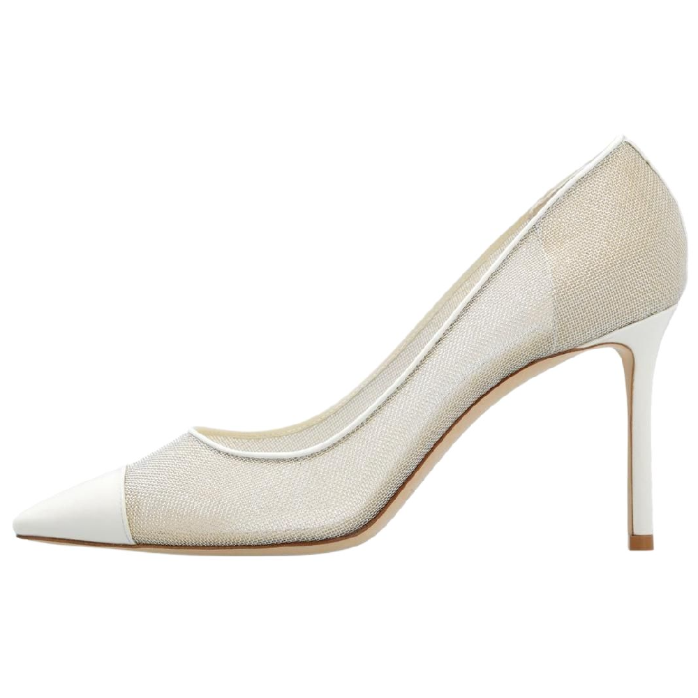Jimmy Choo ROMY Slim Heel High Heels 9cm Women's Champagne Gold