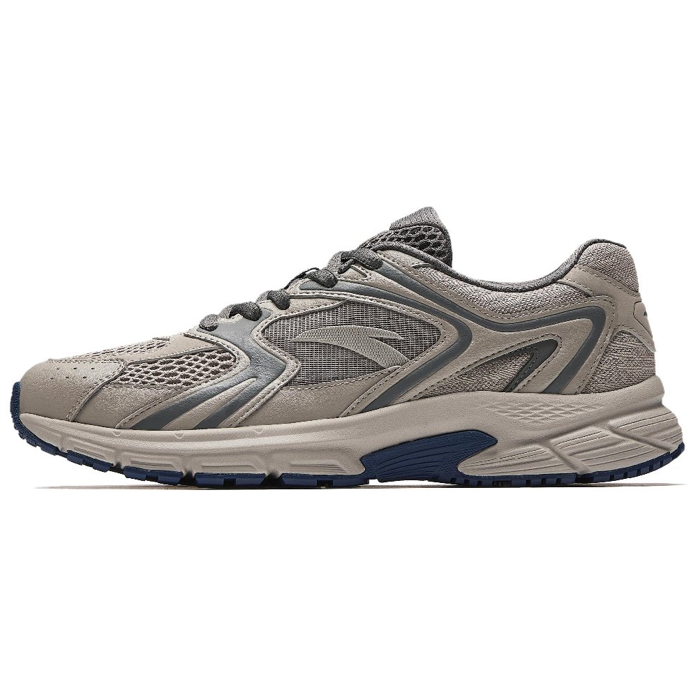 Anta Cushioning Abrasion Resistant Breathable Low Top Casual City Commute Running Shoes Men's Gray Black