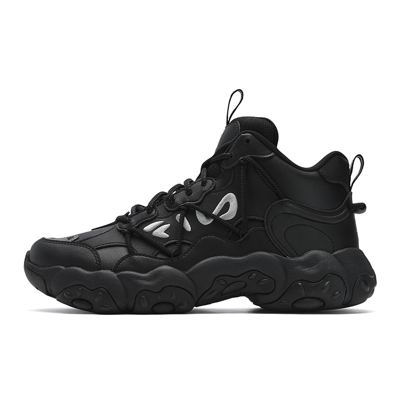 FILA Lightweight And Wear-resistant Mid-Top Casual Shoes Men's Black