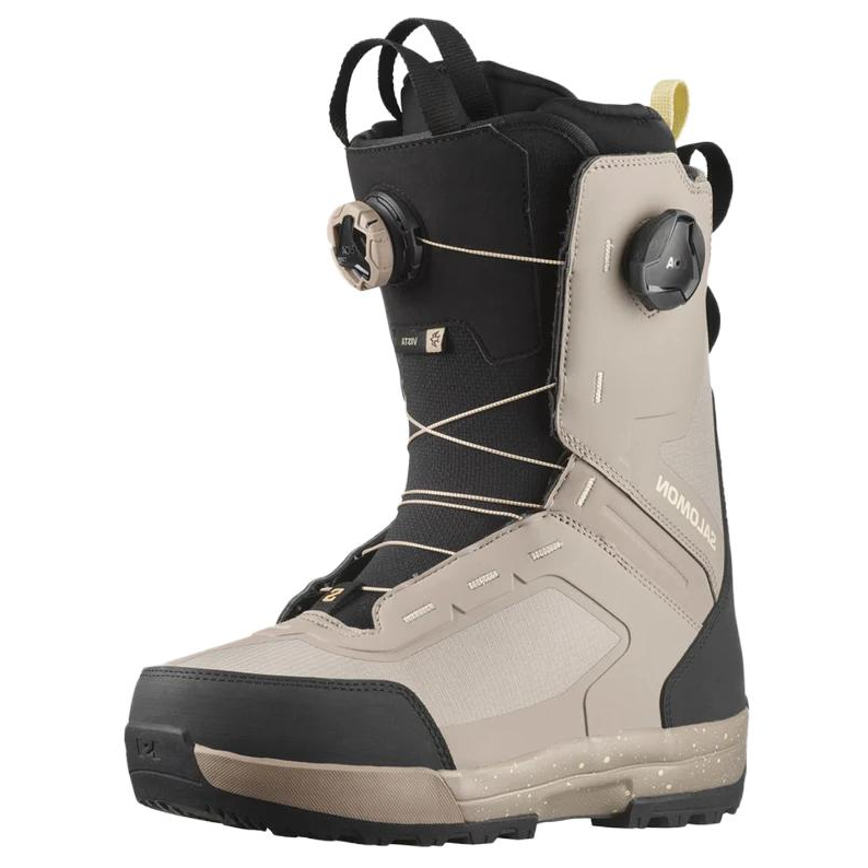 SALOMON Vista Dual Boa Abrasion Resistant Shock Absorbers Crew Snow Boots Women's Black Gray
