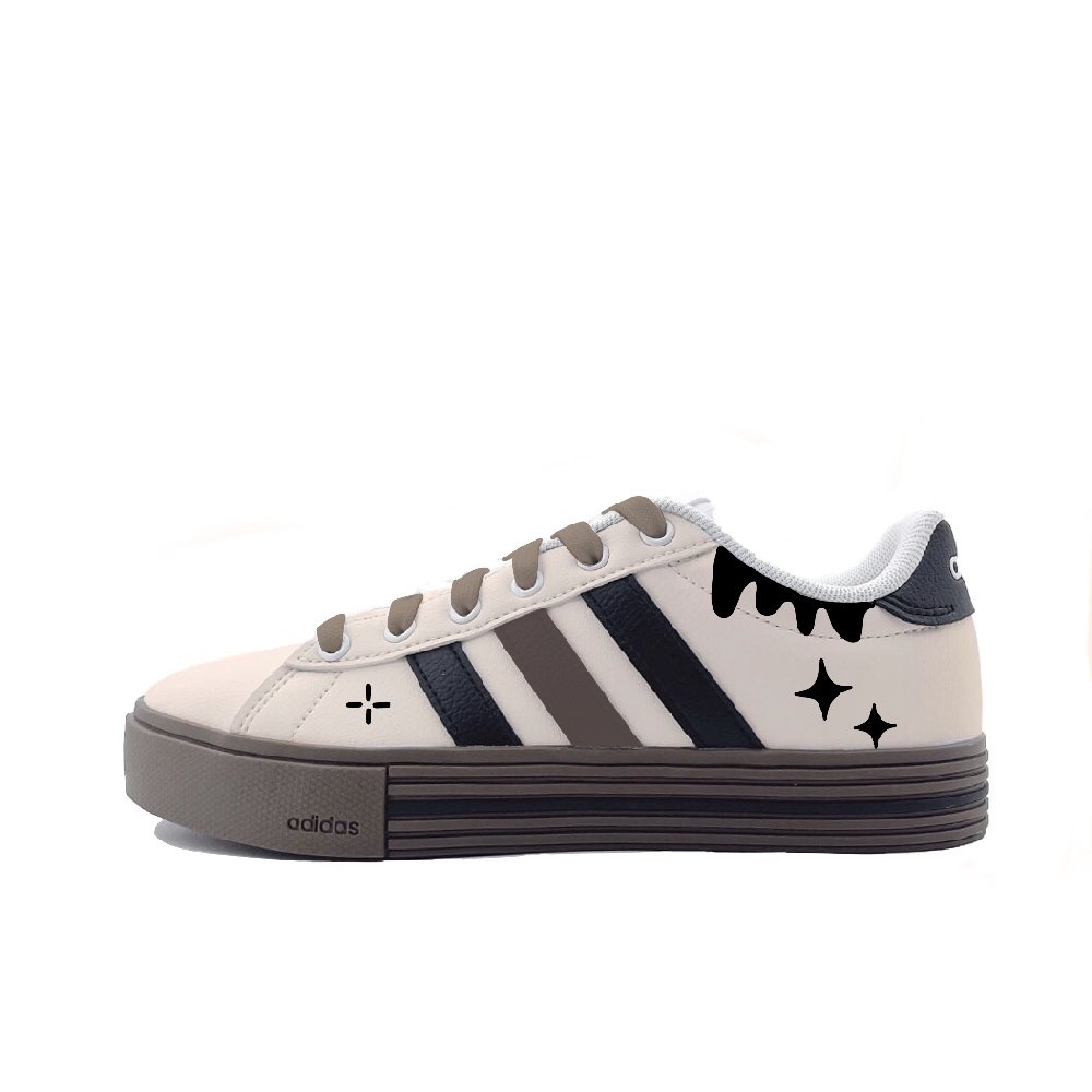 Adidas Daily 4.0 Dada Milk Coffee Abrasion Resistant Low Top Skateboard Shoes Unisex Brown