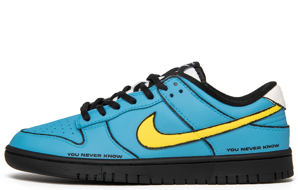 Nike Dunk Midsummer Surfing Anti Slip Wear Resistant Low Top Skateboard Shoes Men's Blue Yellow