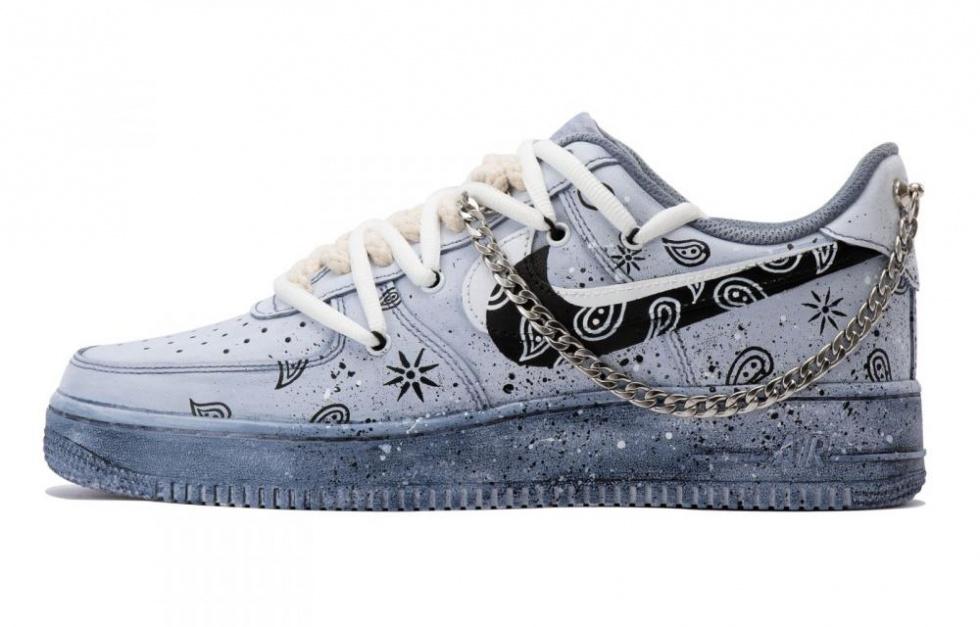 Nike Air Force 1 '07 Air Force 1 Cs Anti-Slip And Wear-Resistant Lightweight Low-Top Skateboard Shoes Men's Gray Black