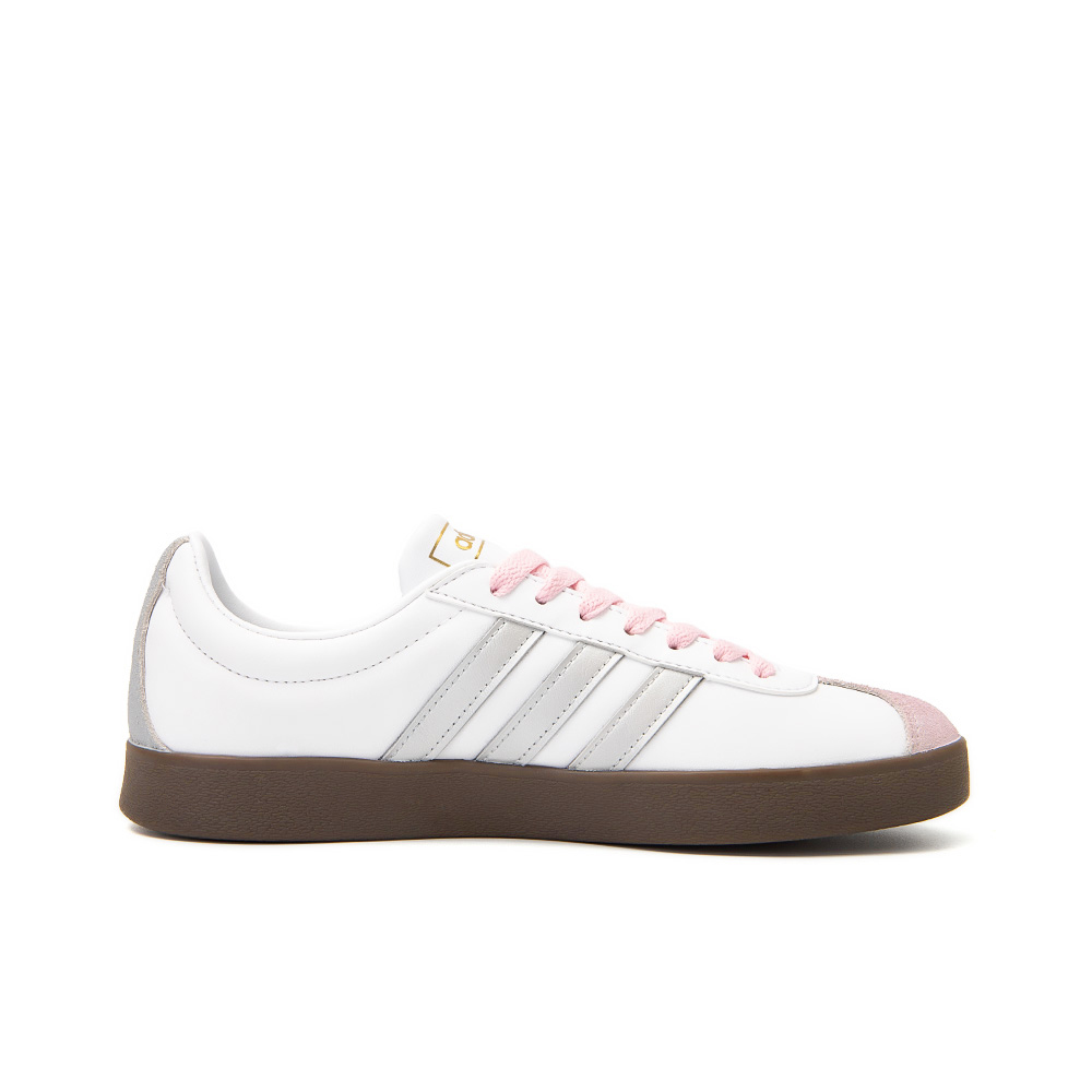 Adidas Neo VL Court 2.0 Non slip Lightweight Low Top Skateboard Shoes Unisex White Pink