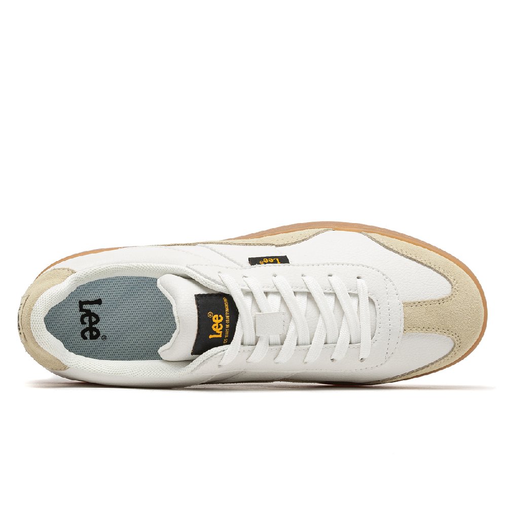 Lee German Army Trainers Height Increasing Lightweight Breathable Low-Top Skateboard Shoes Unisex Beige Yellow