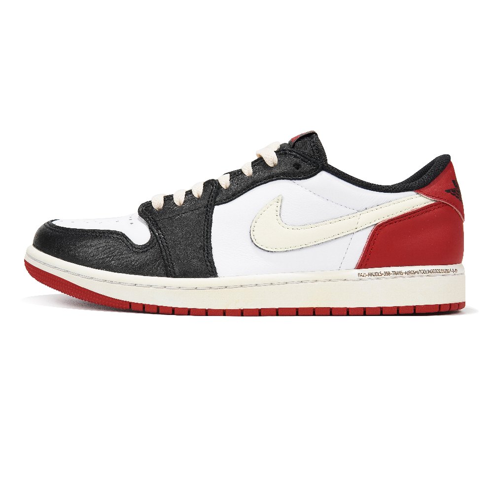 Jordan Air Jordan 1 Vintage Basketball Shoes Women's Low Top Black White Red