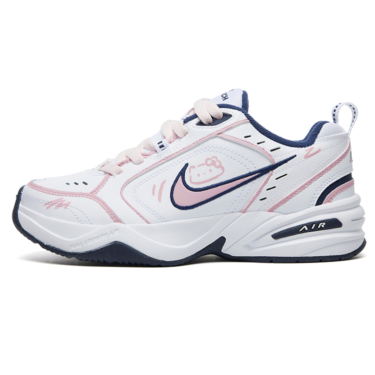 Nike Air Monarch 4 Pink Fairy Tale Town Anti-Slip Wear-Resistant Low-Top Chunky Sneakers Unisex Pink White