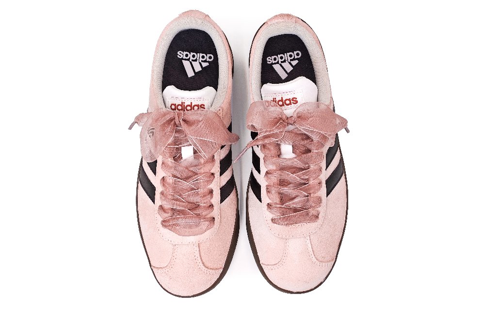 Adidas Neo Vl Court Classic Cherry Blossom Fall Anti-Slip Wear-Resistant Low-Top Skateboard Shoes Unisex Pink