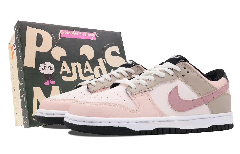 Nike Dunk Low Retro Low Top Skateboard Shoes GS Gray Pink