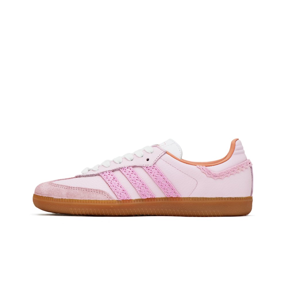 Adidas Originals Samba Anti-Slip And Wear-Resistant Lightweight Low-Top Skateboard Shoes Unisex Pink White