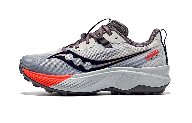 Saucony ENDORPHIN EDGE Coffee Ride Low-Top Running Shoes Women's Gray Red