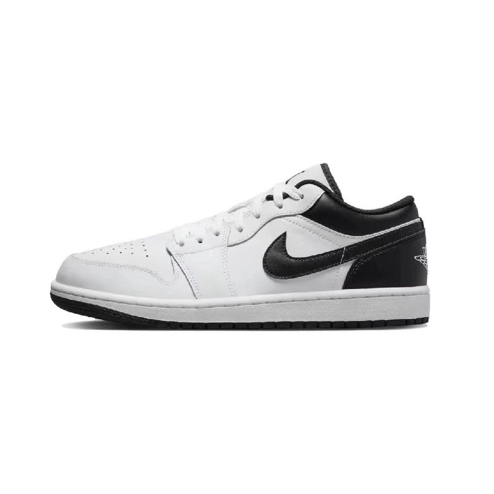 Jordan Air Jordan 1 Slip-Resistant Coverage Balance Impact-Resistant Low-Top Vintage Basketball Shoes Men's Black