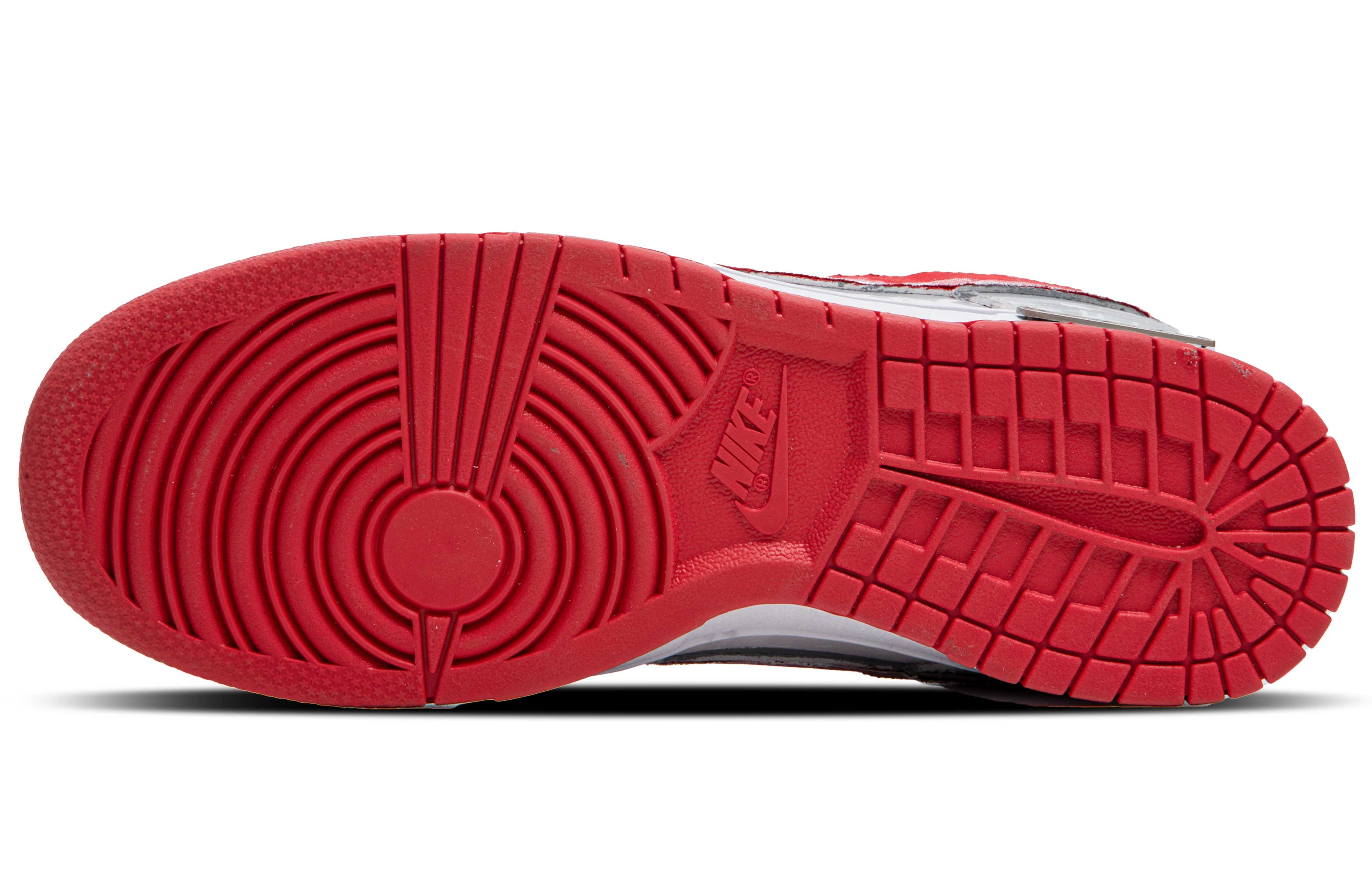 Nike Dunk Low White Moonlight Anti Slip Wear Resistant Low Top Skateboard Shoes Men's Gray Red