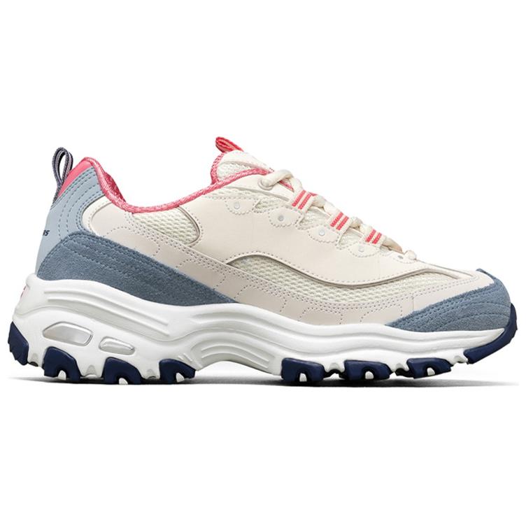 Skechers D'LITES 1.0 Low Top Casual Shoes Women's White Blue купить в интернет-магазине Yoocart с быстрой доставкой по России.
