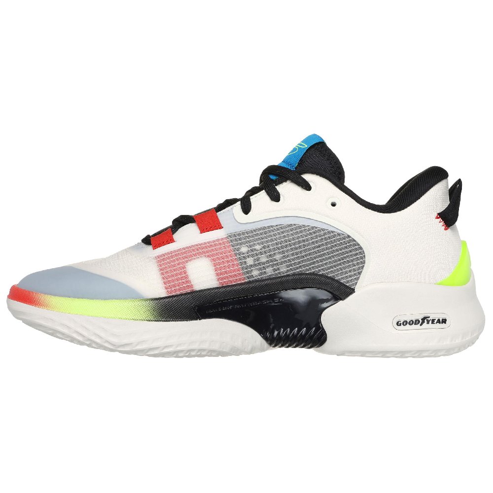 Skechers SKX Resagrip Cushioned Slip-Resistant Low-Top Basketball Shoes Men's White Black