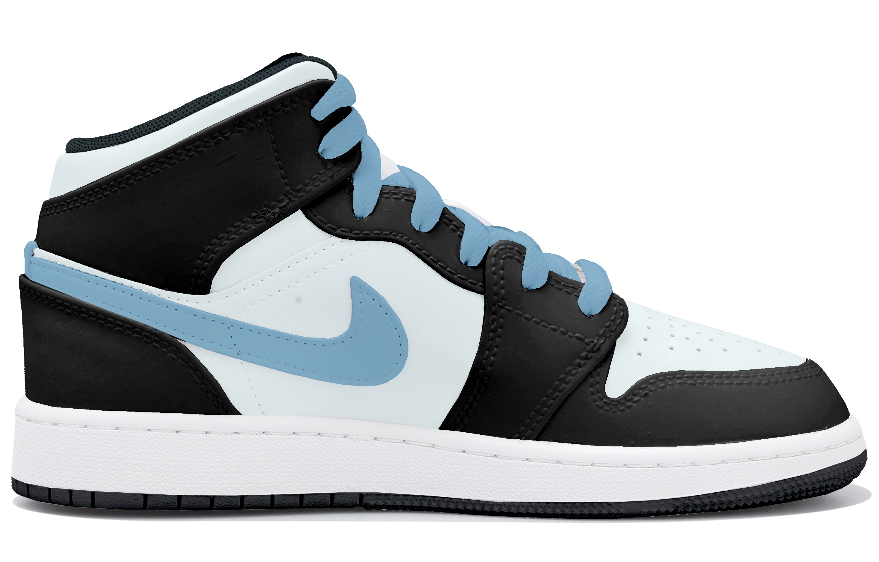 Jordan Air Jordan 1 High top Vintage Basketball Shoes Women's White Black Blue купить в интернет-магазине Yoocart с быстрой доставкой по России.