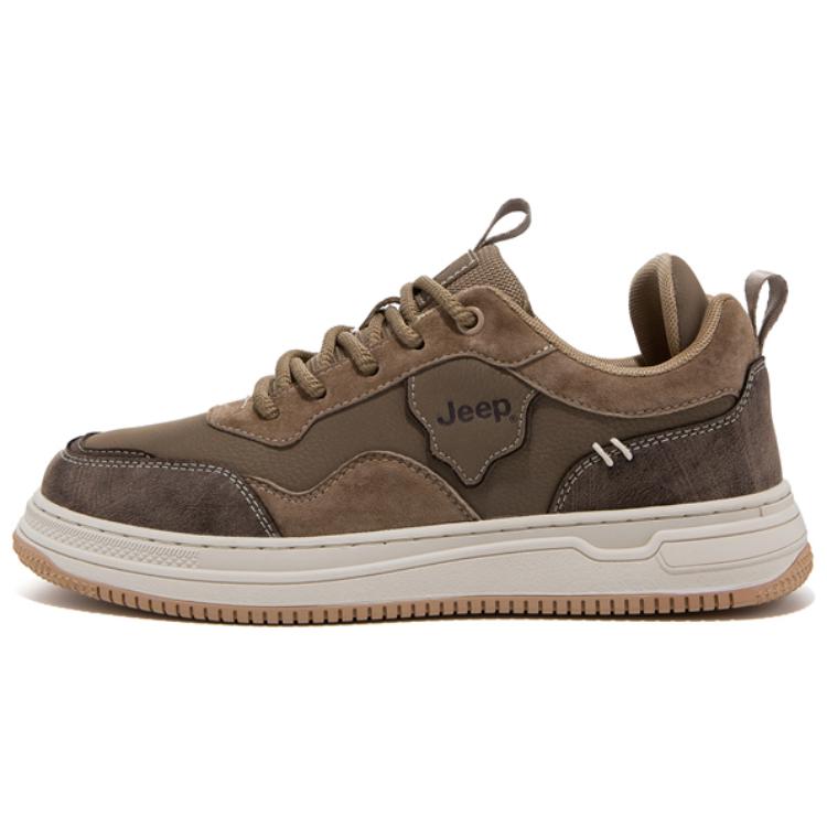 Jeep JEEP Anti-Slip Wear-Resistant Low-Top Skateboard Shoes Men's Brown