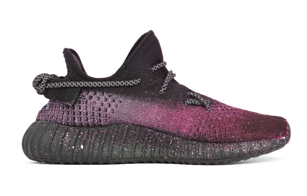 Adidas Originals Yeezy Boost 350 V2 Slip Resistant Low Top Casual Shoes Unisex Black Pink