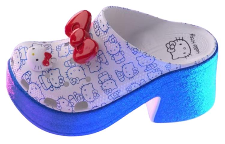 Crocs Siren Clog Hello Kitty 50th Anniversary Blue Glitter Women's