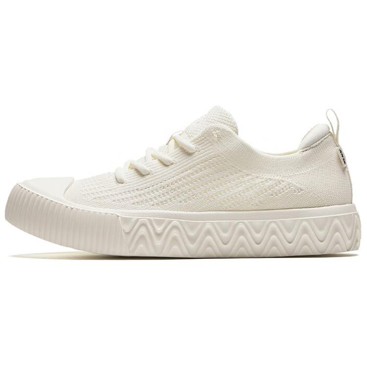 Anta Flyknit Breathable Low-Top Skateboard Shoes Women's White