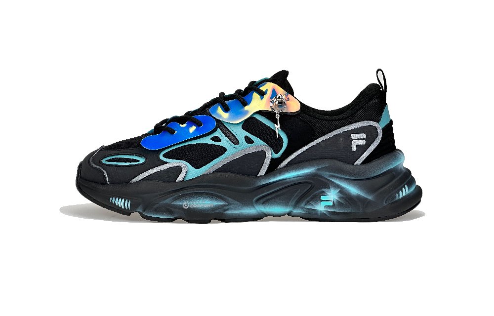 FILA Mars 2 Cushioning Anti-Slip And Wear-Resistant Low-Top Casual Shoes Men's Black