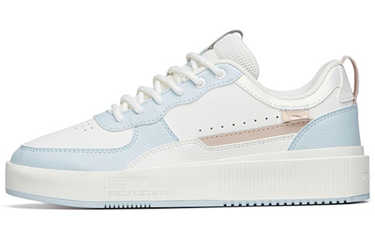 Anta Life Collection Slip Resistant Abrasion Resistant Low top Skateboard Shoes Women's White Blue