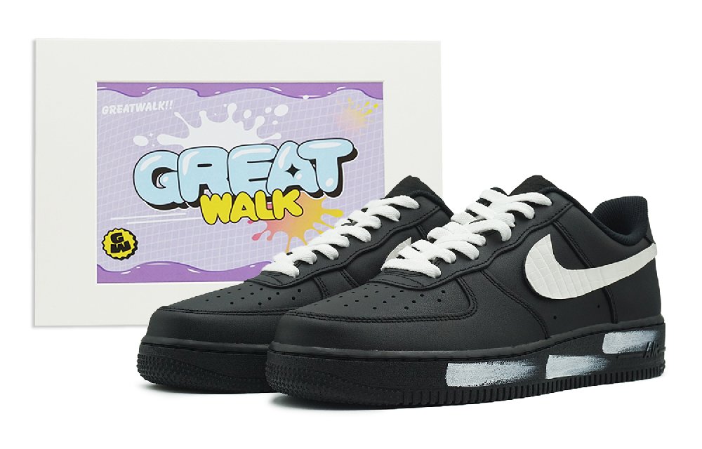 Nike Air Force 1 Slip Resistant, Abrasion Resistant, Lightweight Low Top Skateboard Shoes Women's Black White
